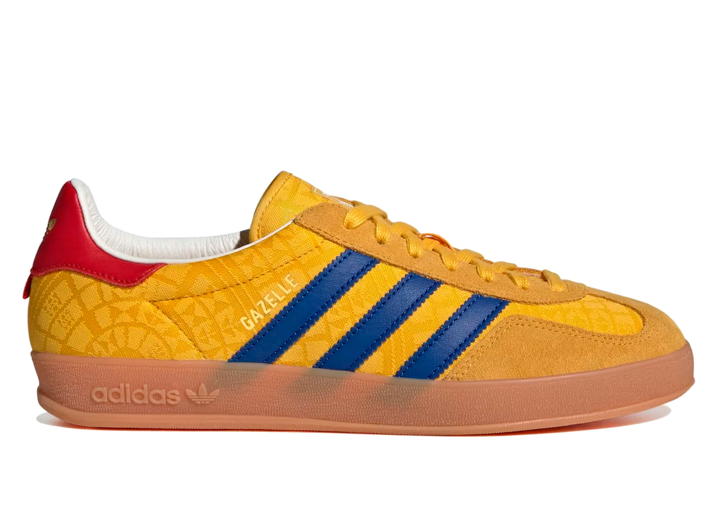 Adidas Gazelle Indoor in Bold Gold / Power Blue