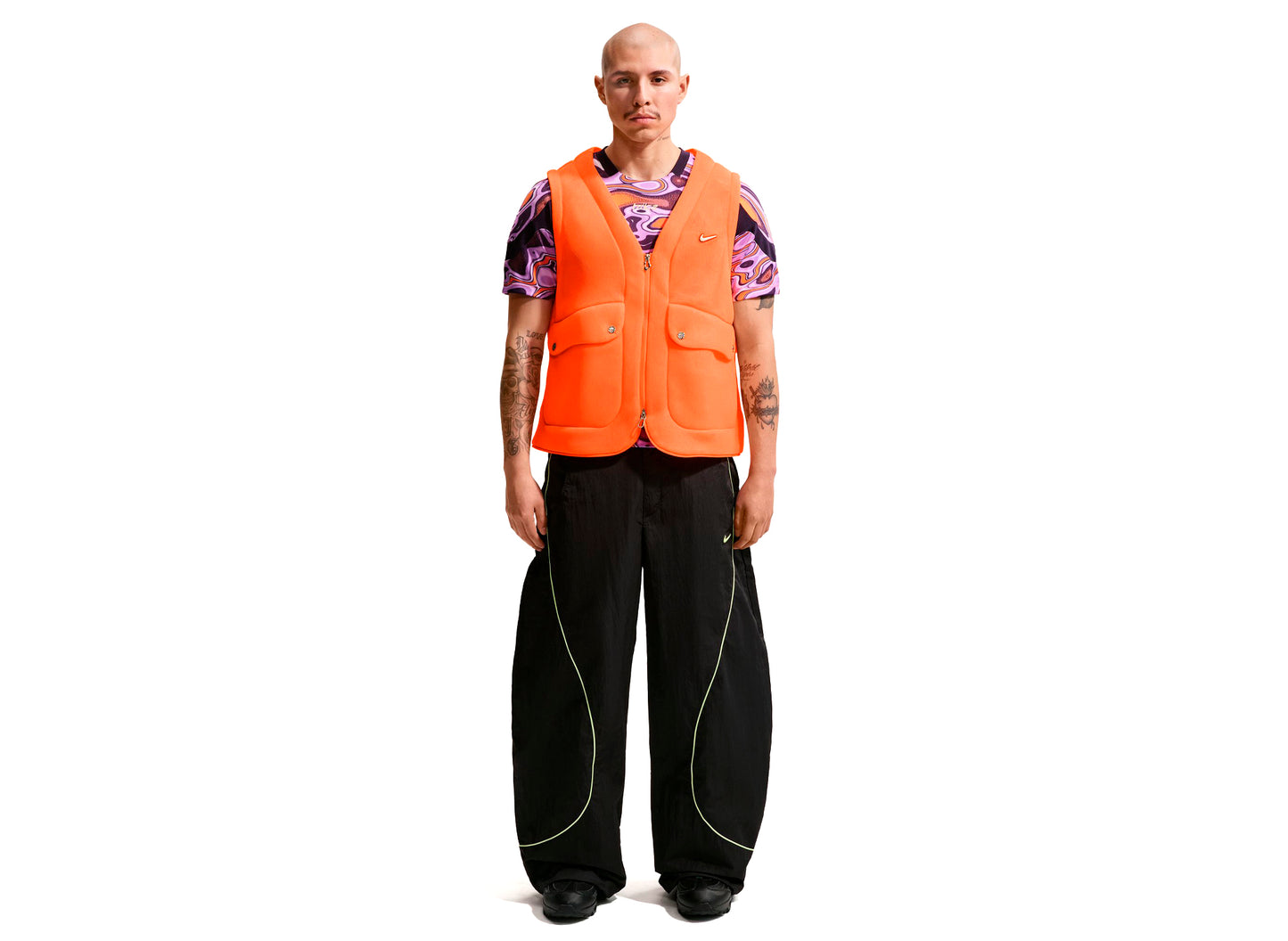 Nike Project F.R.O.G. Bubble Pod Vest in Total Orange