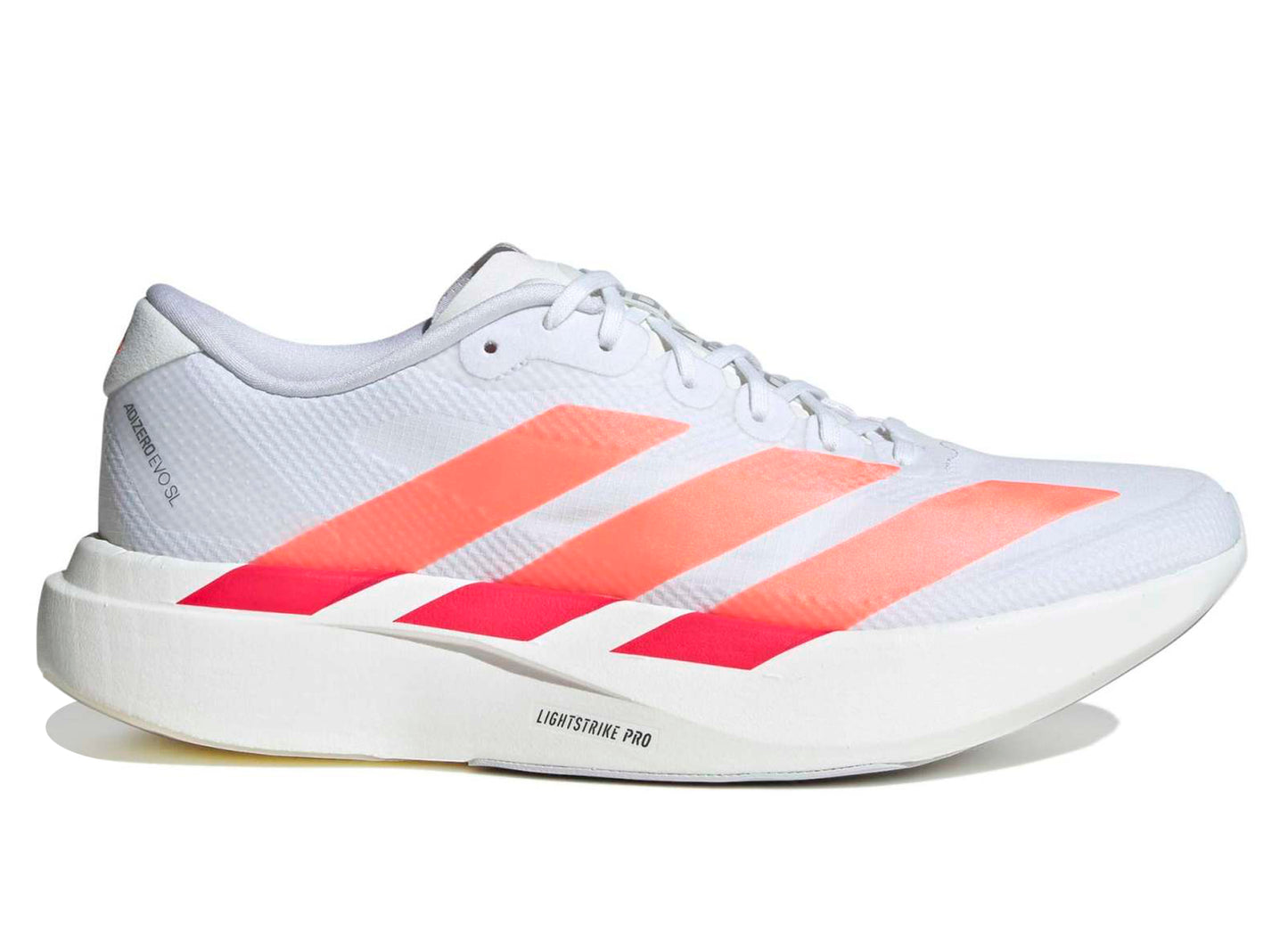 Adidas Adizero EVO SL Woven in Footwear White / Lucid Orange