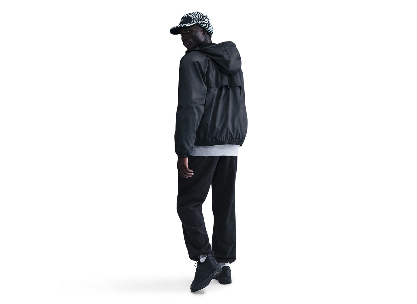 Nike Windrunner Lined Jacket in Black / White