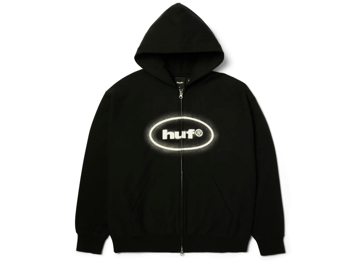 HUF x Mickey Spray FZ Hoodie in Black
