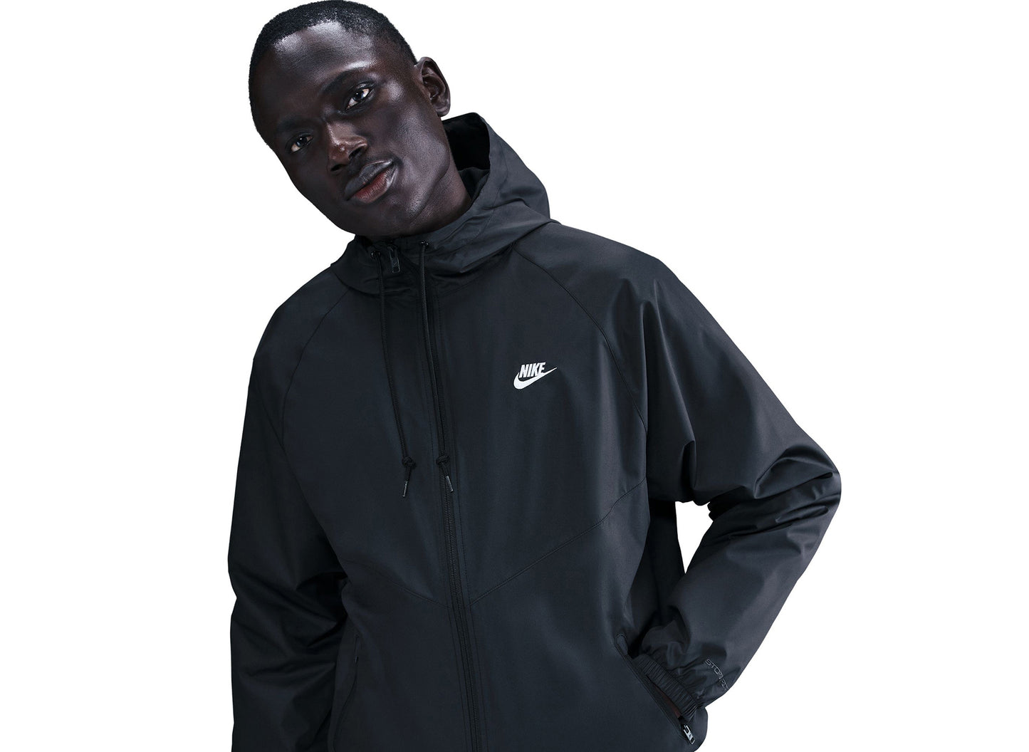 Nike Windrunner Lined Jacket in Black / White