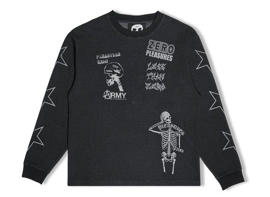 Pleasures x Zero Misled Thermal Long Sleeve in Black