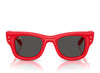 Ray Ban Wayfarer Puffer Red with Strass W/ Dark Grey Lenses