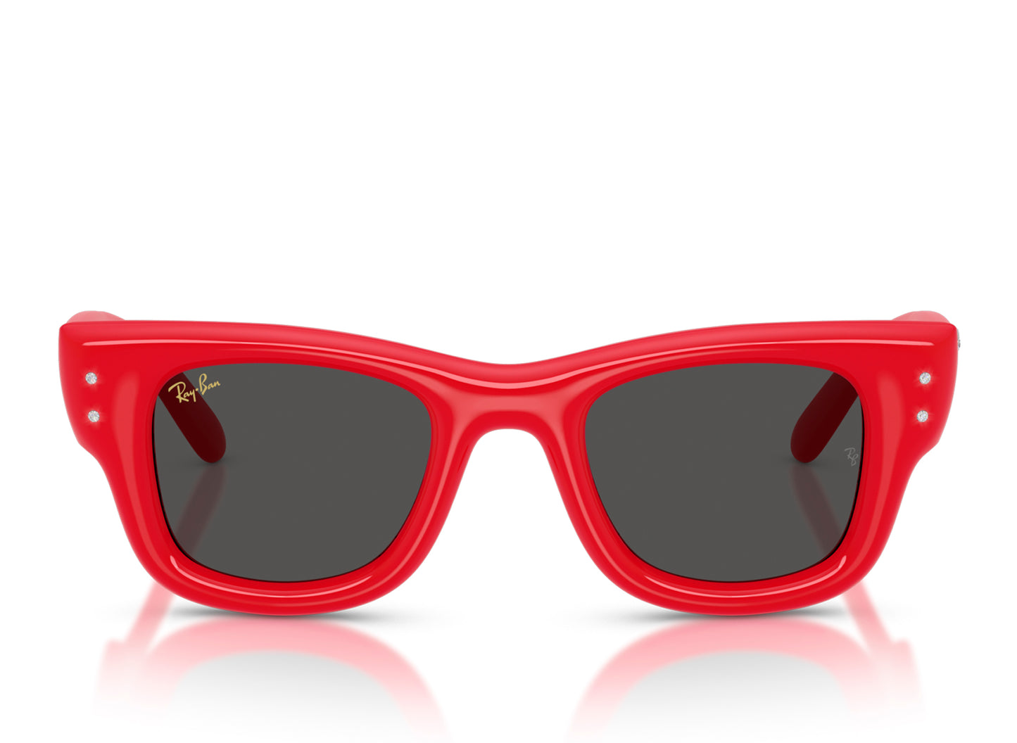 Ray Ban Wayfarer Puffer Red with Strass W/ Dark Grey Lenses