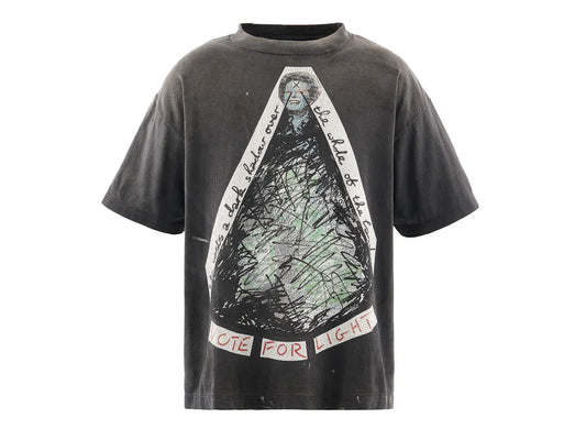 Saint Michael 'Vote F Light' SS T-Shirt in Black