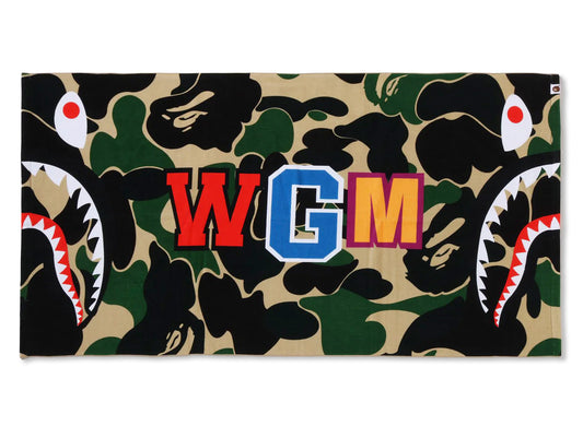 A Bathing Ape ABC Camo Shark Beach Towel in Green
