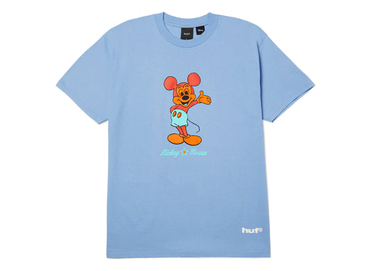 HUF x Mickey Greetings SS Tee in Digital Violet