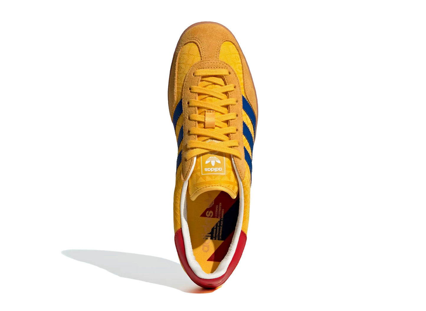 Adidas Gazelle Indoor in Bold Gold / Power Blue