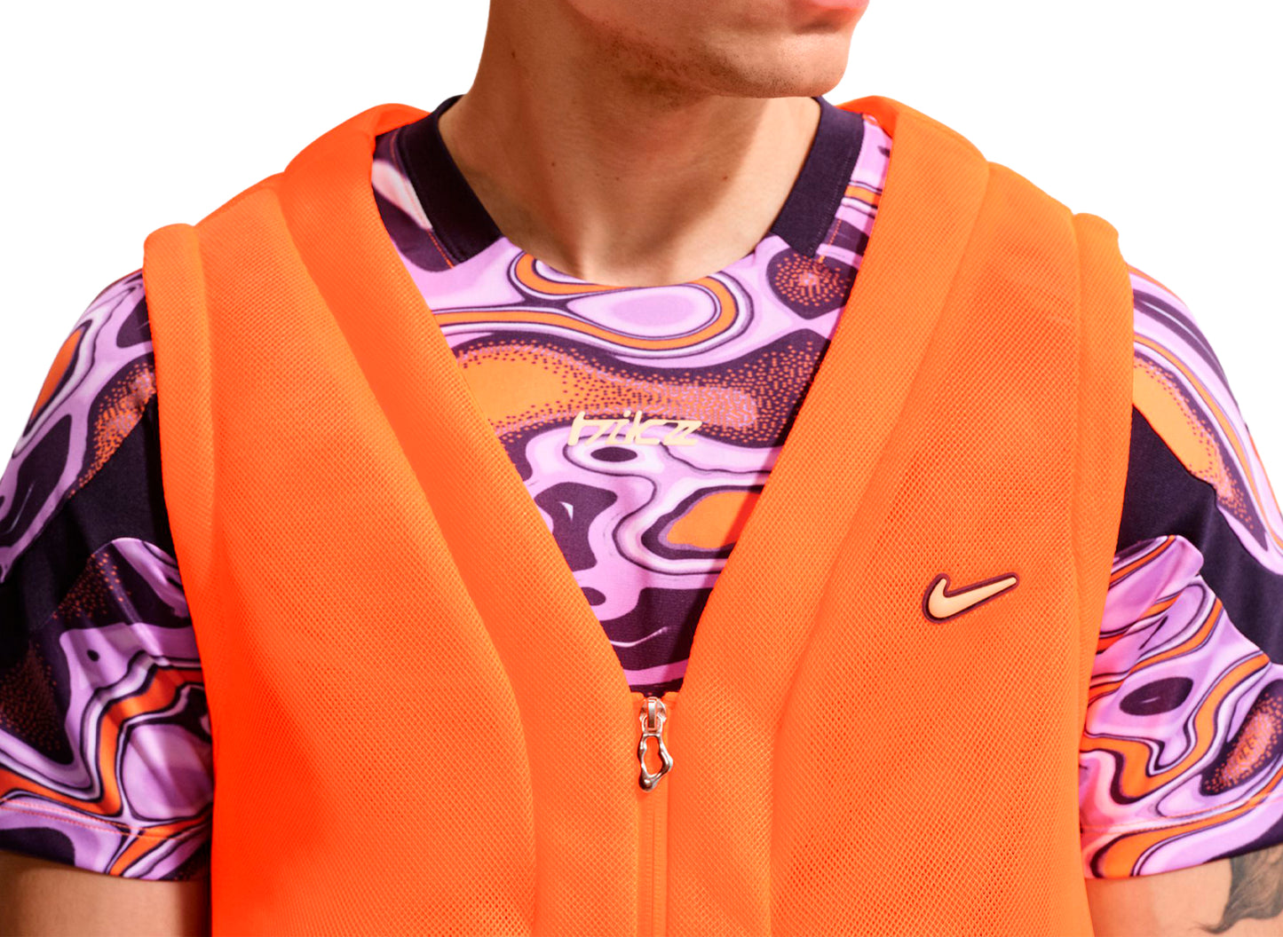 Nike Project F.R.O.G. Bubble Pod Vest in Total Orange