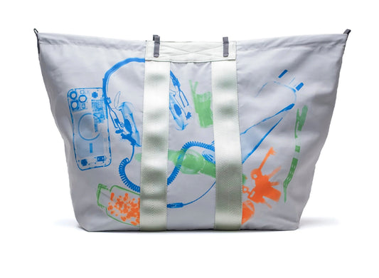 Pleasures x Topologie Summit Reversible Tote in Black / Gray