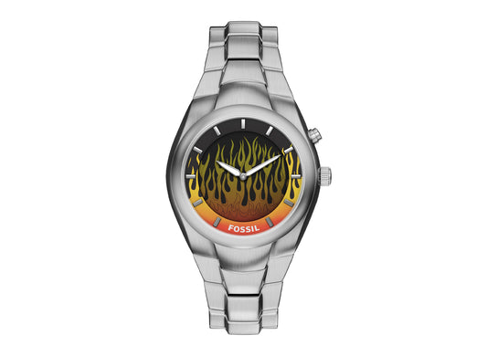 Fossil Big Tic Orange Flame Watch