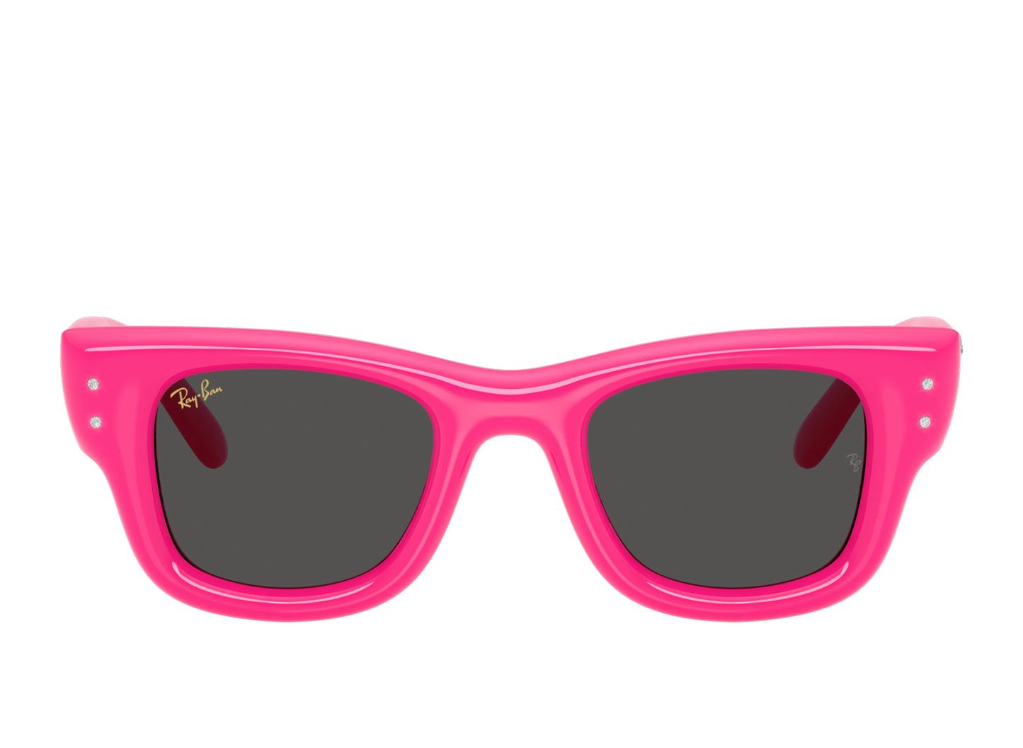 Ray Ban Wayfarer Puffer Pink with Strass W/ Dark Grey Lenses