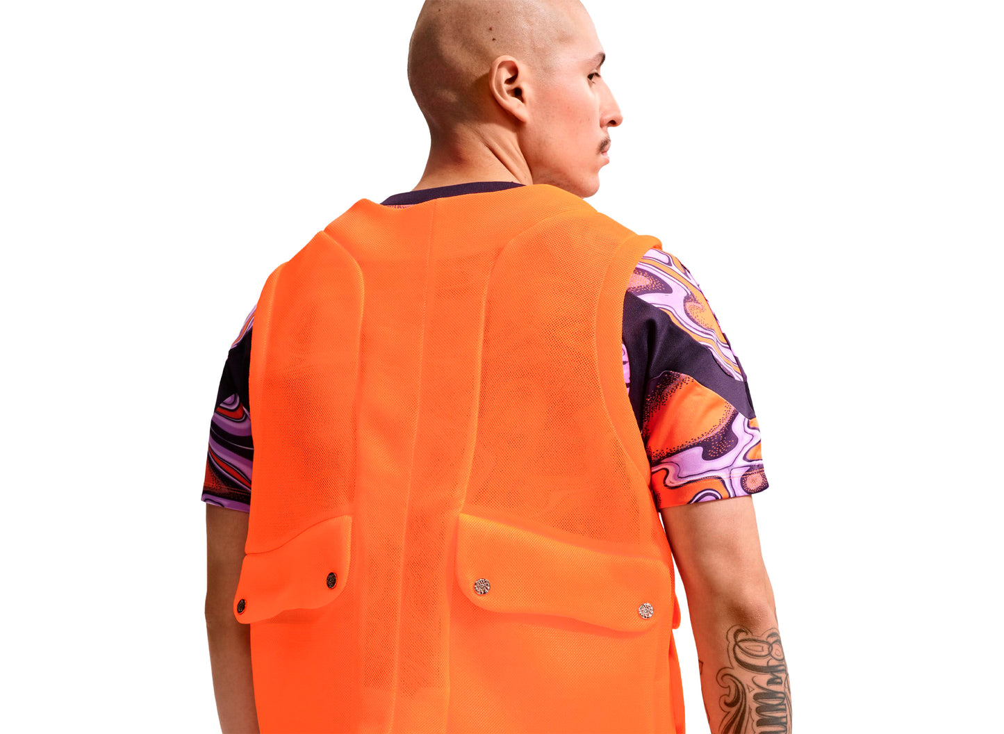 Nike Project F.R.O.G. Bubble Pod Vest in Total Orange