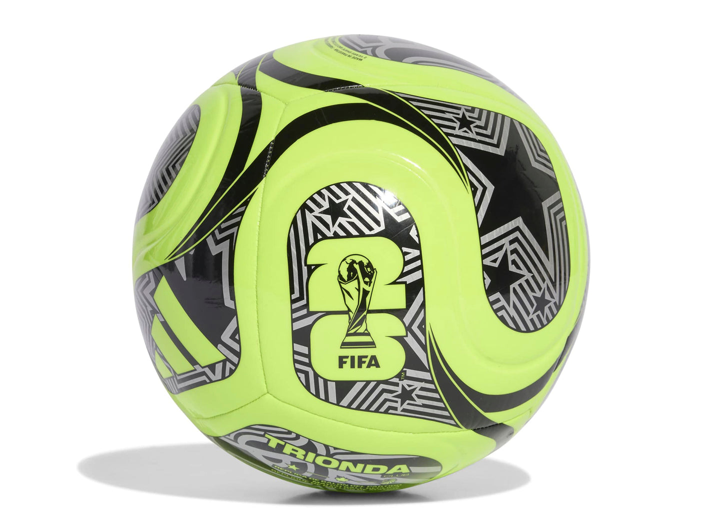 Adidas Fifa World Cup Trionda Club Ball in Lucid Lemon / Black