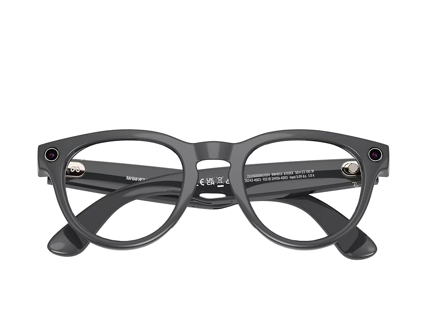 Ray-Ban Meta Headliner (Gen 2) Sunglasses in Shiny Asteroid Grey w/ Transitions Emerald Lenses