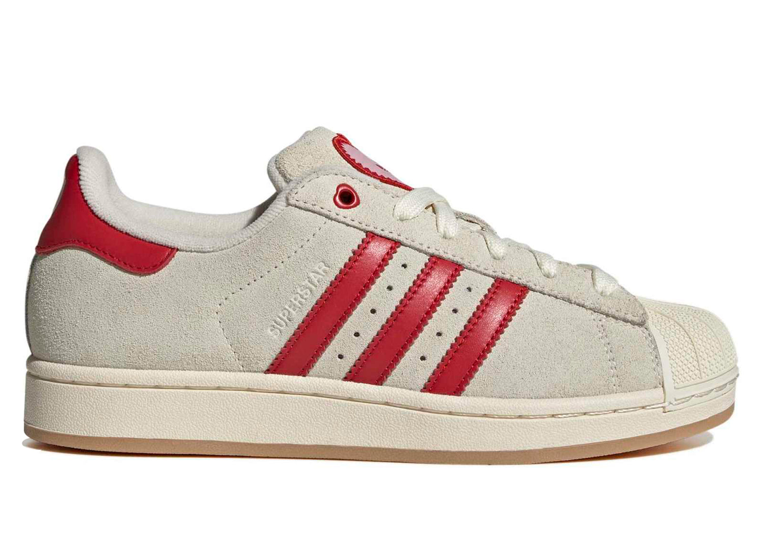 adidas Women's Superstar II Shoes, Size 9.5, Cream White/Better Scarlet/Gum adidas Women's Superstar II Shoes, Size 9.5, Cream White/Better Scarlet/Gum