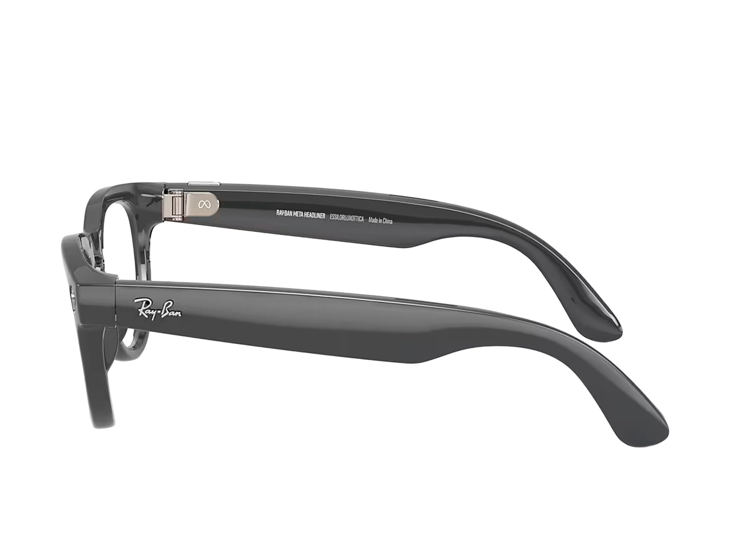 Ray-Ban Meta Headliner (Gen 2) Sunglasses in Shiny Asteroid Grey w/ Transitions Emerald Lenses