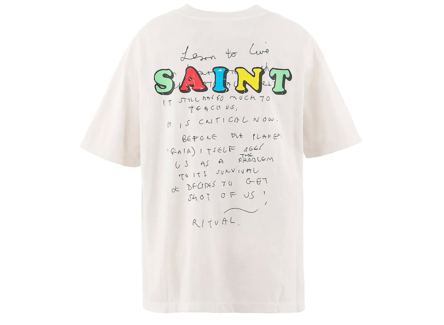 Saint Michael 'E' SS T-Shirt in White – Oneness Boutique