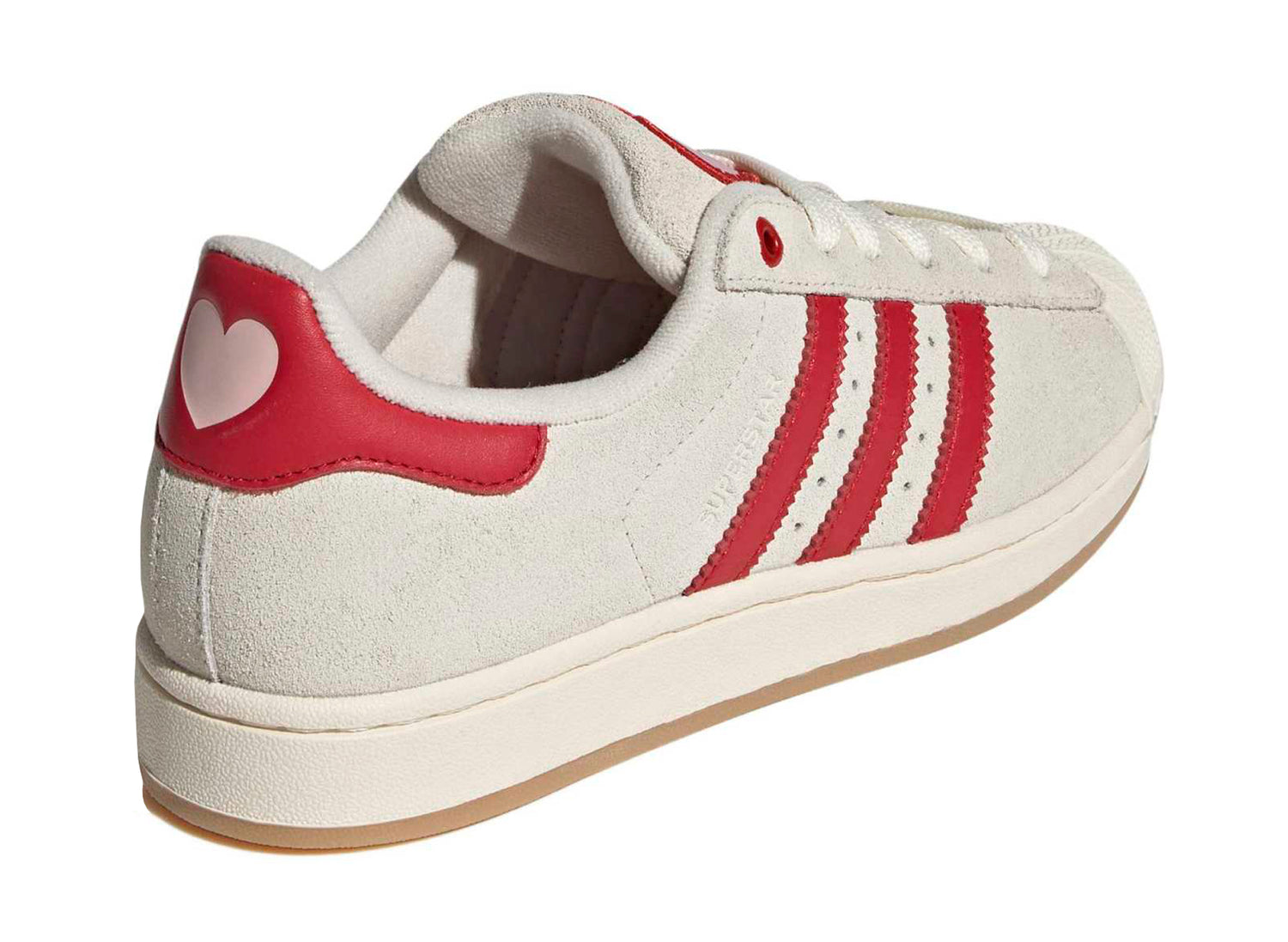 adidas Women's Superstar II Shoes, Size 9.5, Cream White/Better Scarlet/Gum adidas Women's Superstar II Shoes, Size 9.5, Cream White/Better Scarlet/Gum