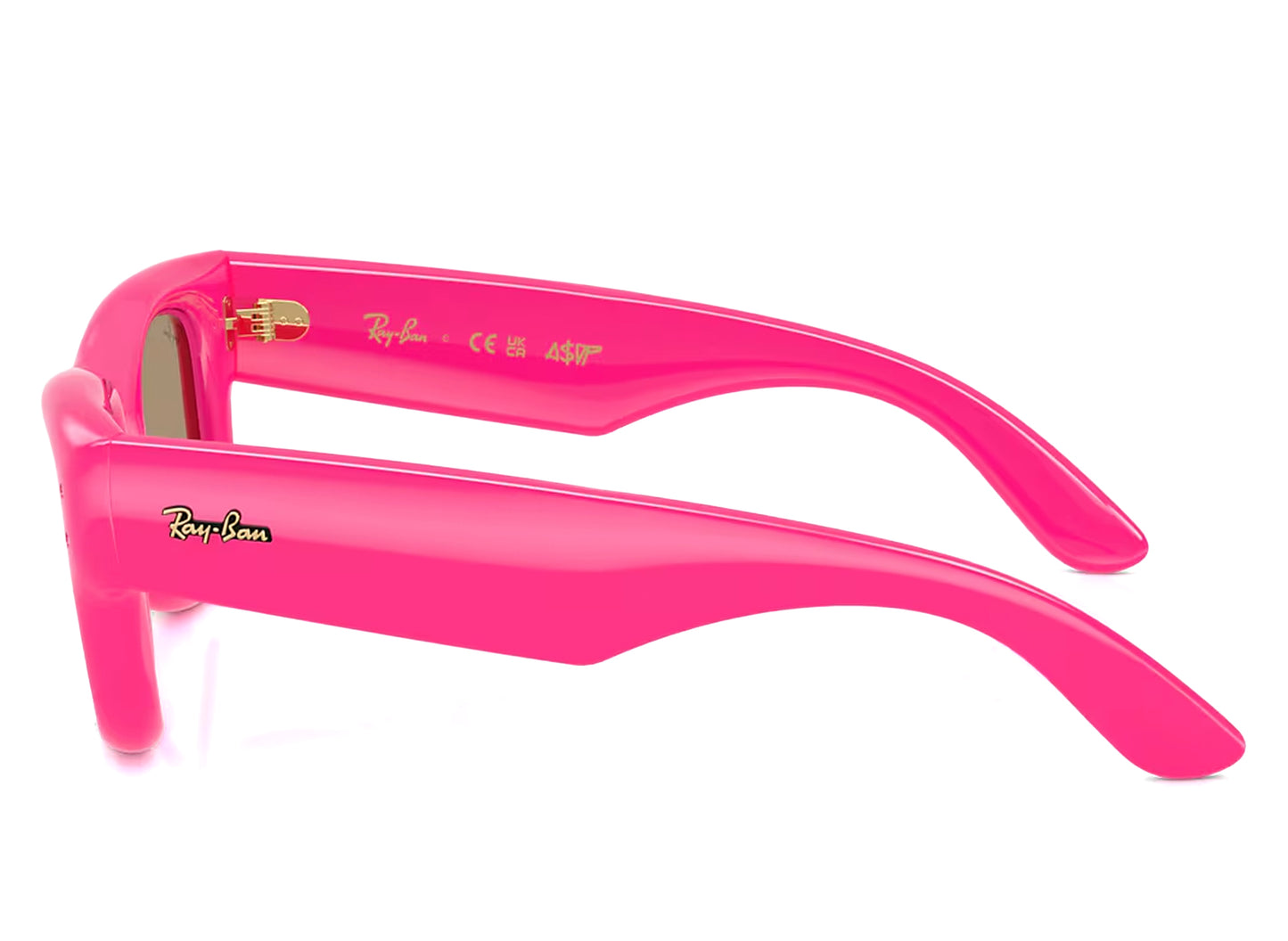 Ray Ban A$AP Rocky Wayfarer Puffer Sunglasses in Pink w/ Dark Brown Mirror Rose Gold