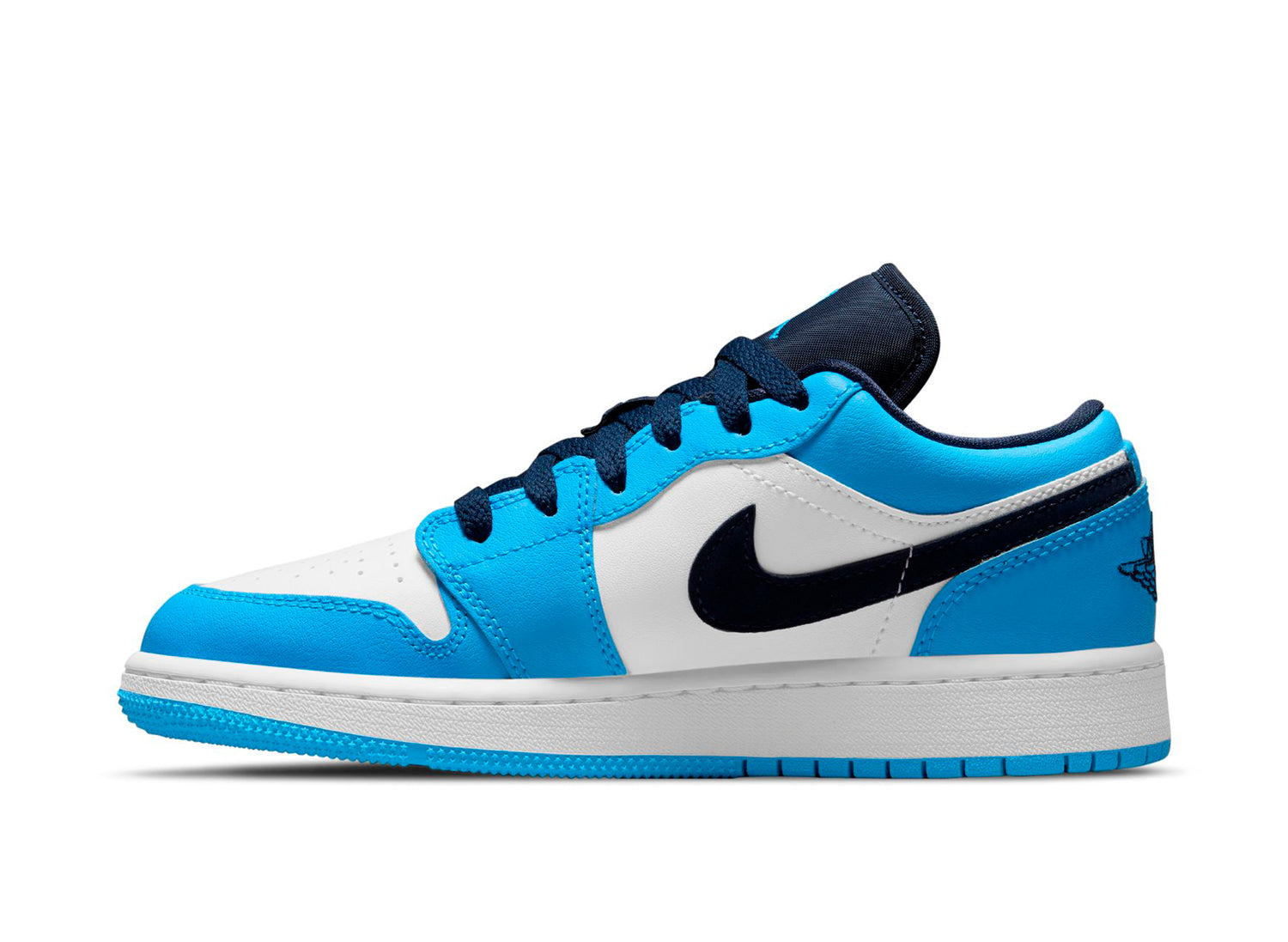 GS Air Jordan 1 Low 'White / Dark Powder Blue' – Oneness Boutique
