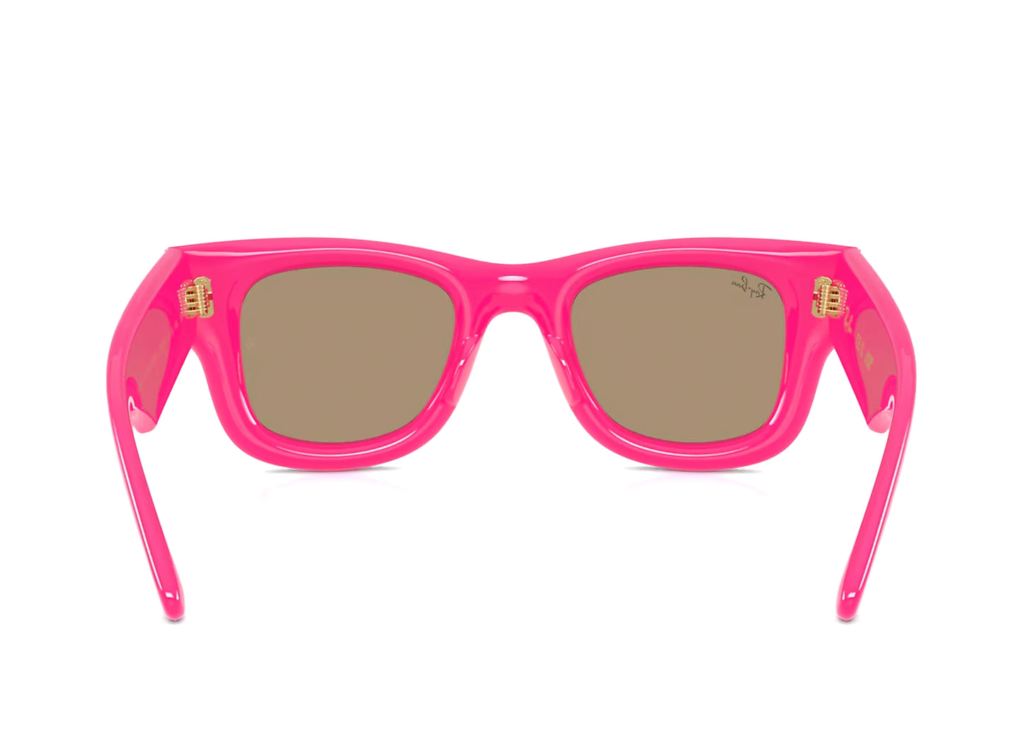 Ray Ban A$AP Rocky Wayfarer Puffer Sunglasses in Pink w/ Dark Brown Mirror Rose Gold
