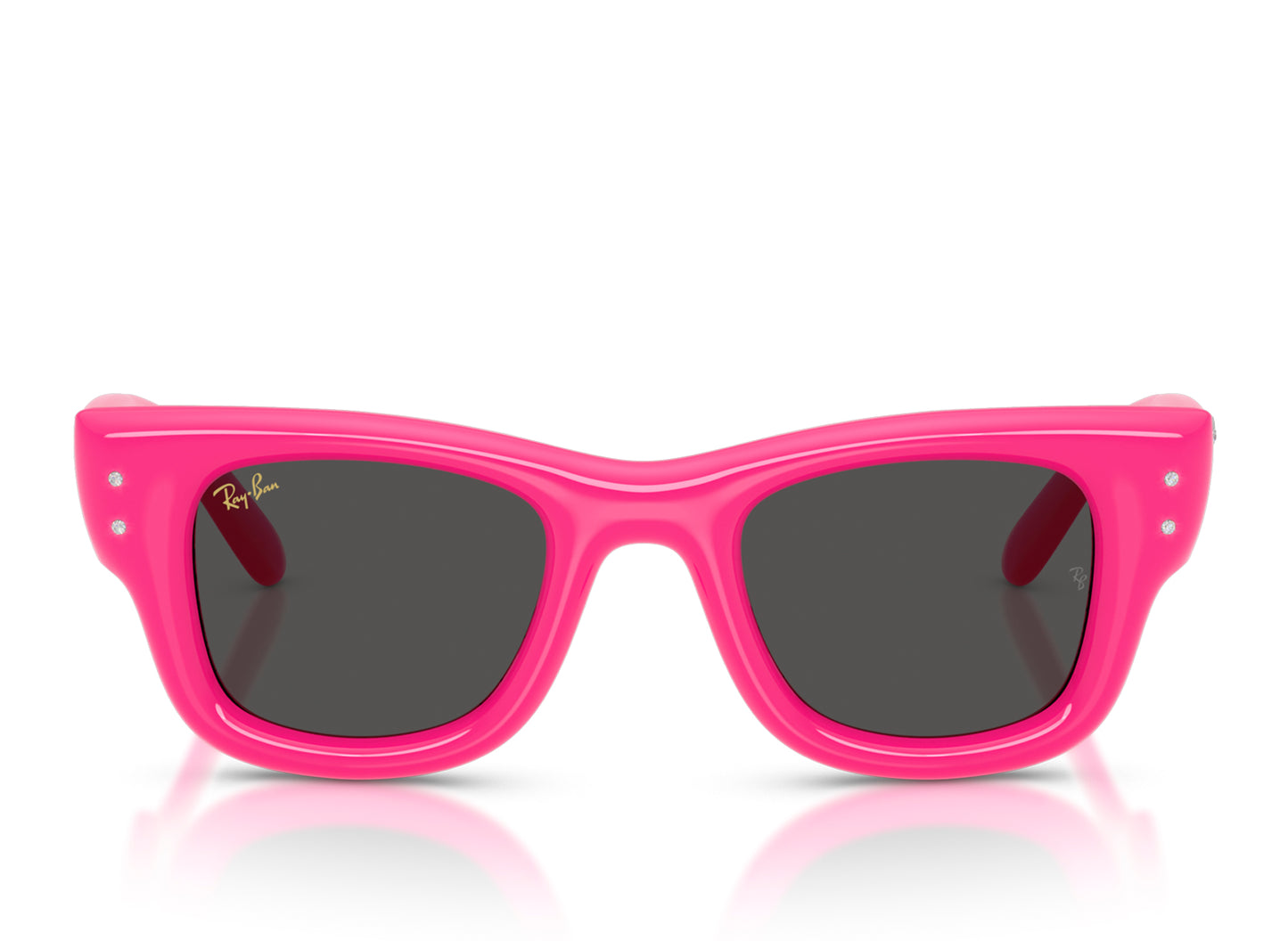 Ray Ban Wayfarer Puffer Pink with Strass W/ Dark Grey Lenses