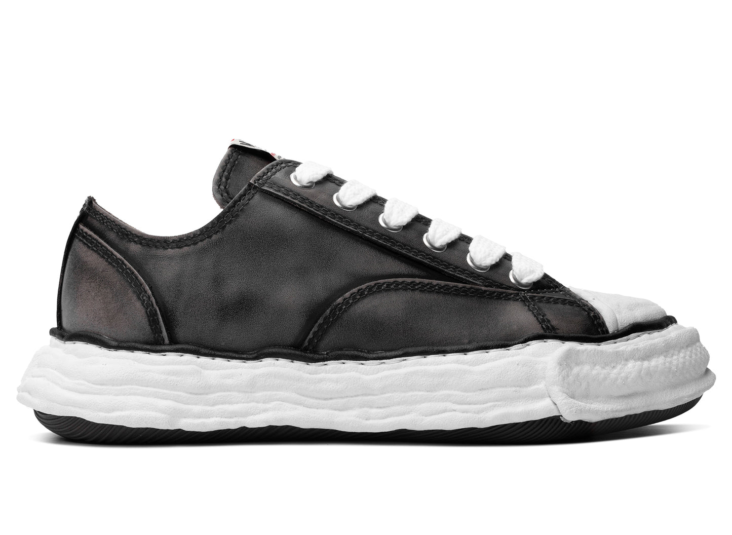 Maison Mihara Yasuhiro "PETERSON23" OG Sole Vintage Leather Effect in Black