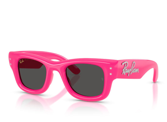 Ray Ban Wayfarer Puffer Pink with Strass W/ Dark Grey Lenses