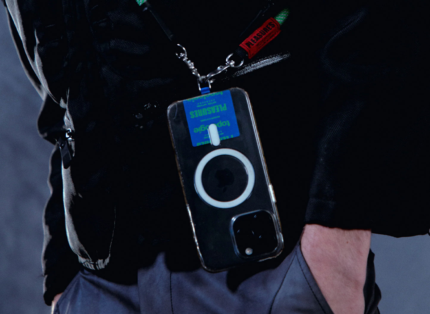 Pleasures x Topologie Phone Strap Adaptor Rope in Blue / Green