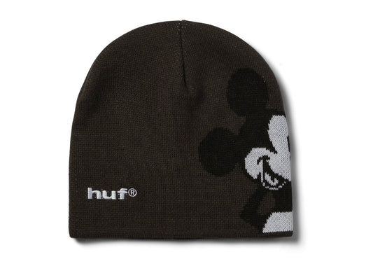 HUF x Mickey Skull Beanie in Black