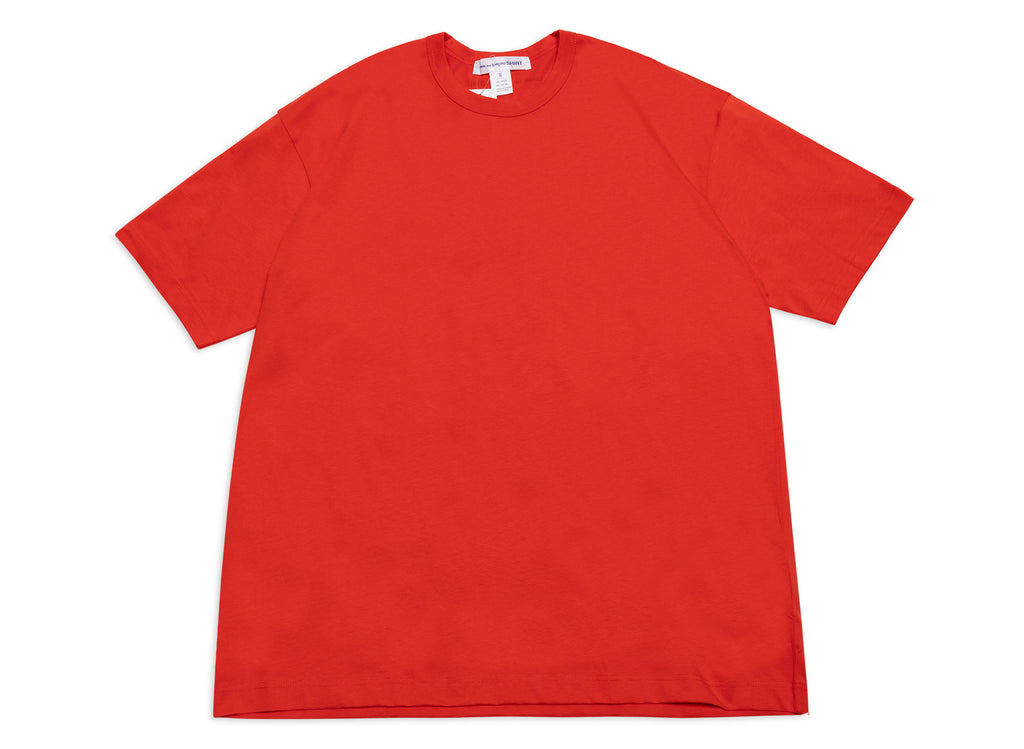 Comme des Garçons SHIRT Logo Tee Oversized in Red