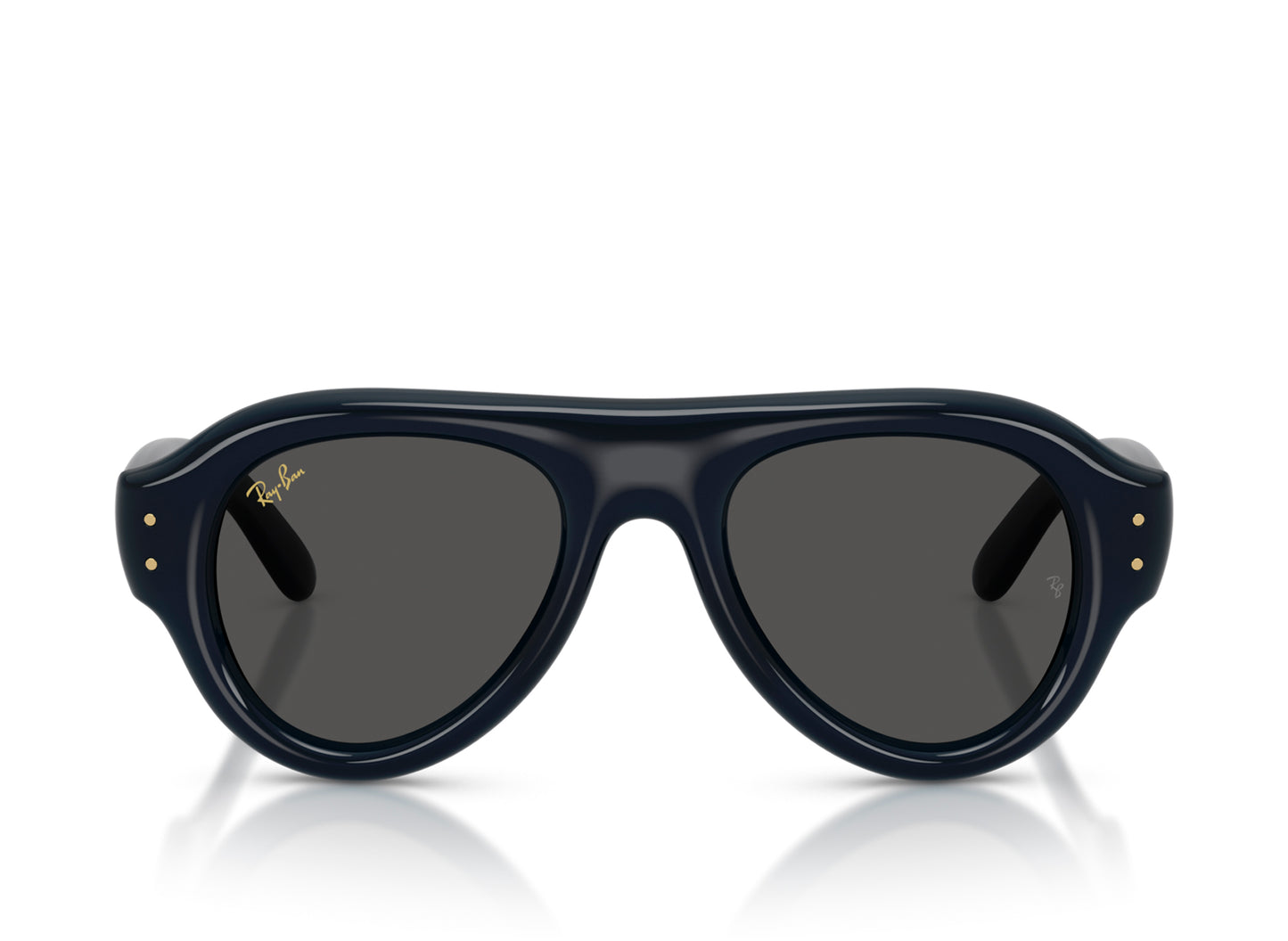 Ray Ban A$AP Rocky Aviator Puffer Sunglasses in Transparent Dark Blue w/ Ultra Black