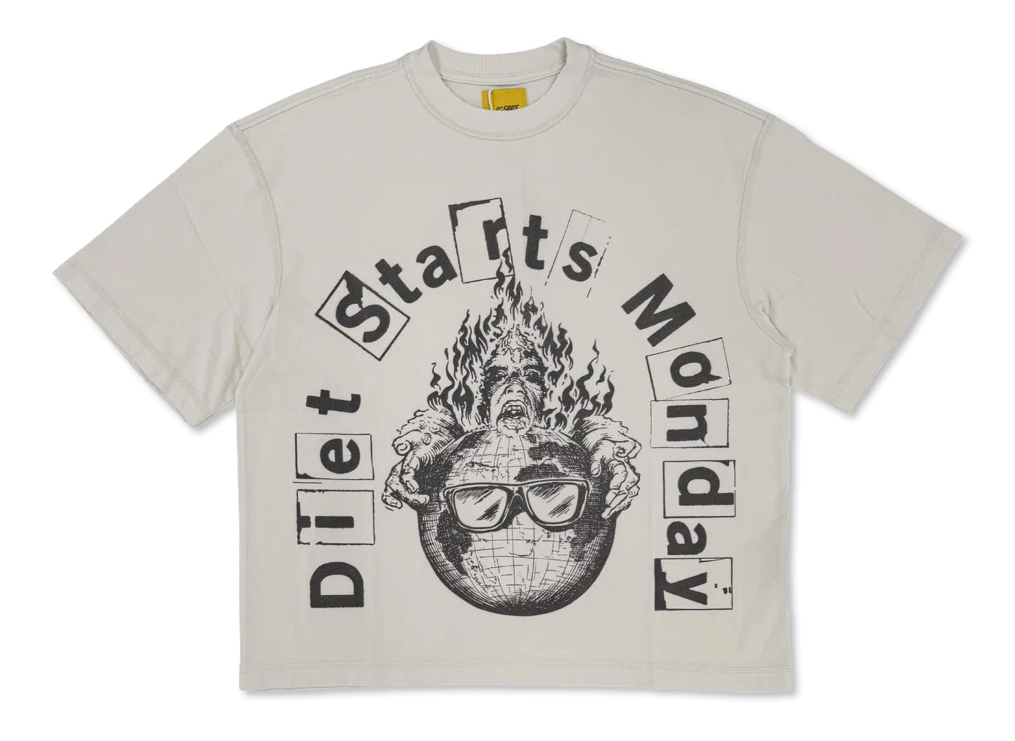Diet Starts Monday Worlds Burning Tee in Antique White – Oneness