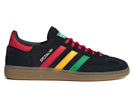 Adidas Handball Spezial Jamaica in Core Black / Pure Ruby