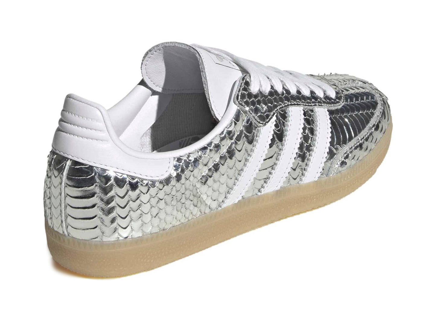 Women's Adidas Samba OG in Silver Metallic / White