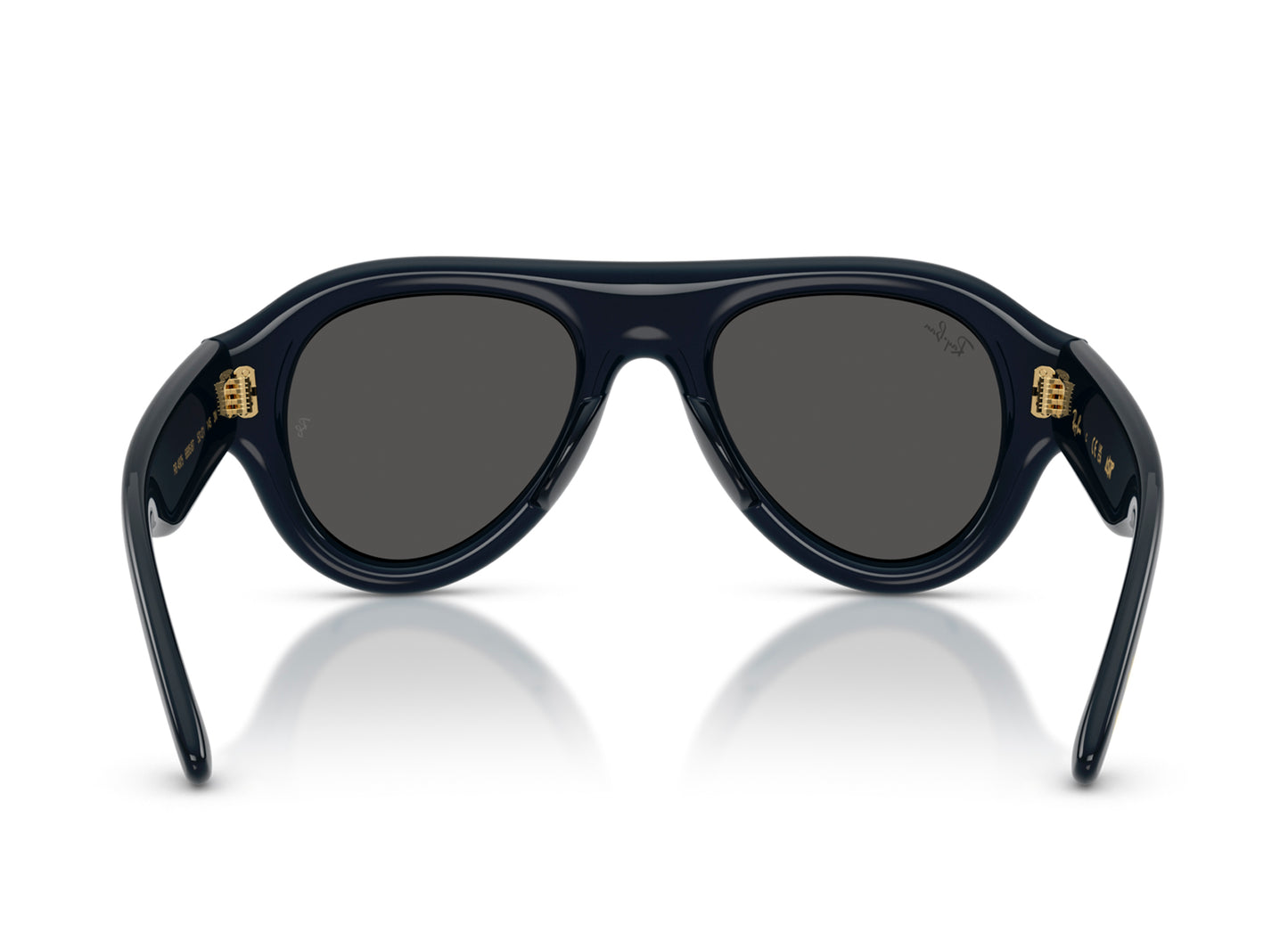 Ray Ban A$AP Rocky Aviator Puffer Sunglasses in Transparent Dark Blue w/ Ultra Black