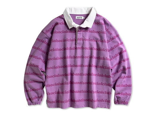 Anti Social Social Club 'Run On' Polo in Purple