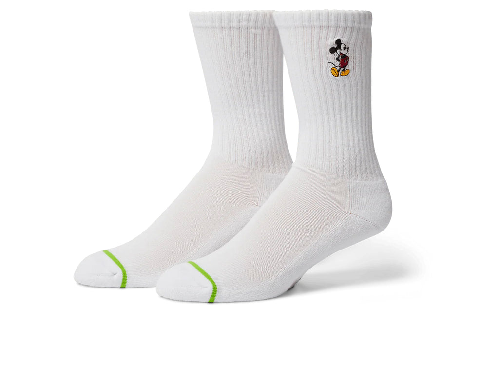 HUF x Mickey Classic Crew Sock in White