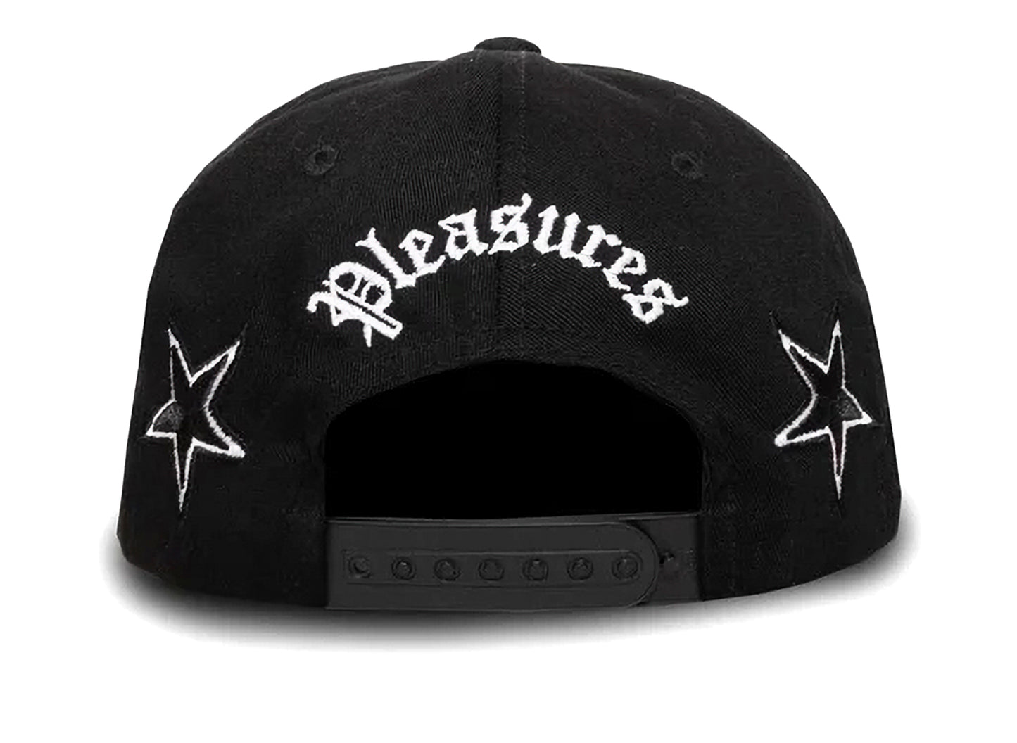 Pleasures x Zero Black Stars Snapback in Black