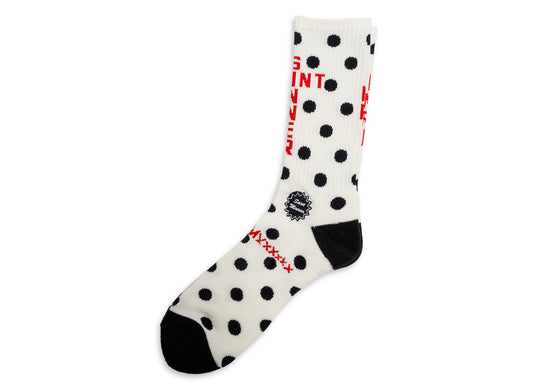 Saint Michael Dot Socks in White