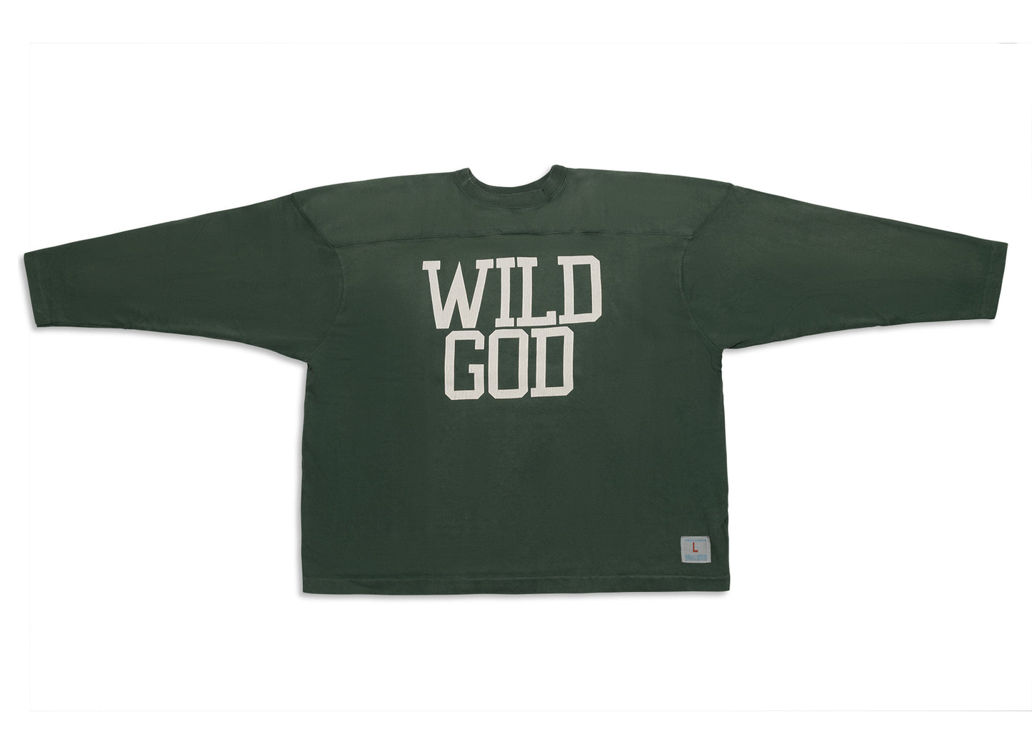 Saint Michael Football Sweat Wild God Tee in Green