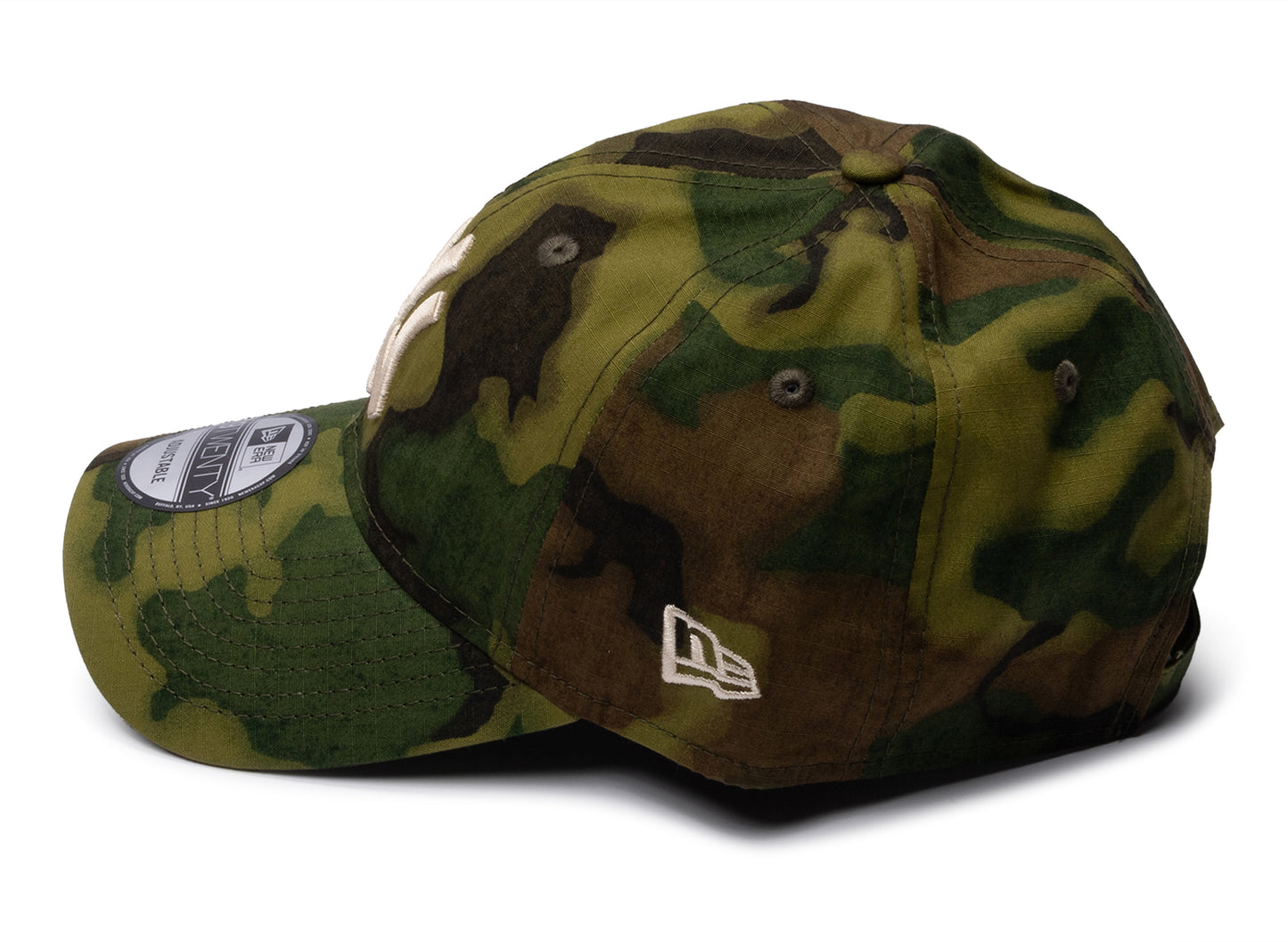 New Era Ripstop Camo 9Twenty New York Yankees Strapback Hat