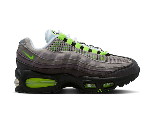GS Nike Air Max 95 Big Bubble in Black / Neon Yellow
