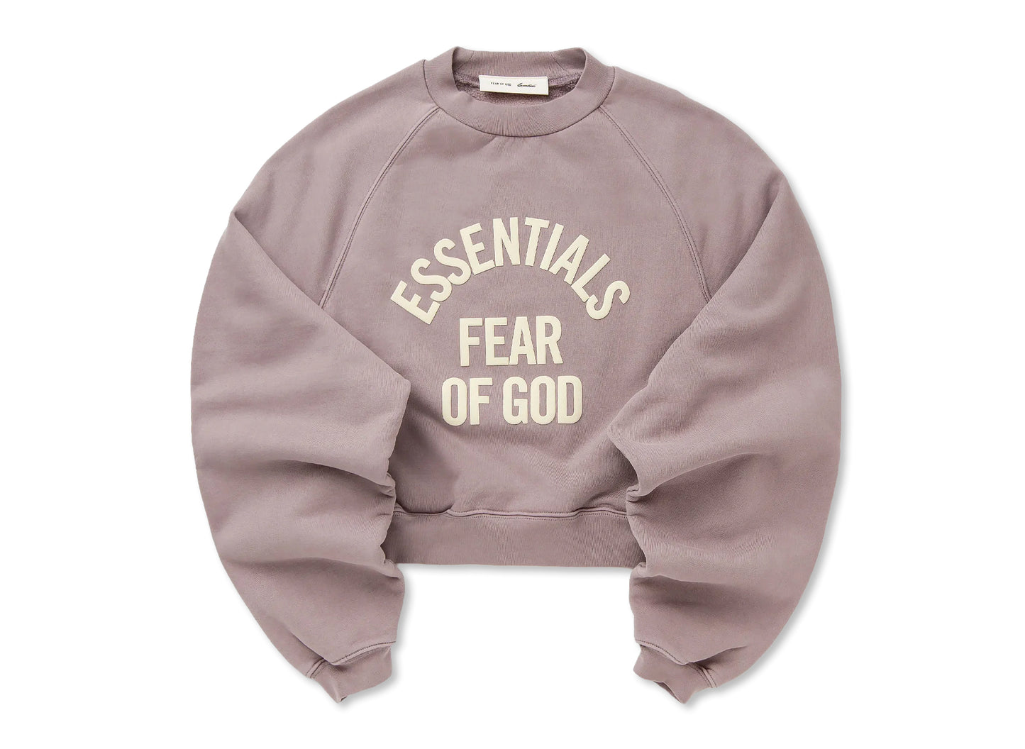 Women's Fear of God Essentials Campus 90s Cropped Crewneck 'Faded Mauve'