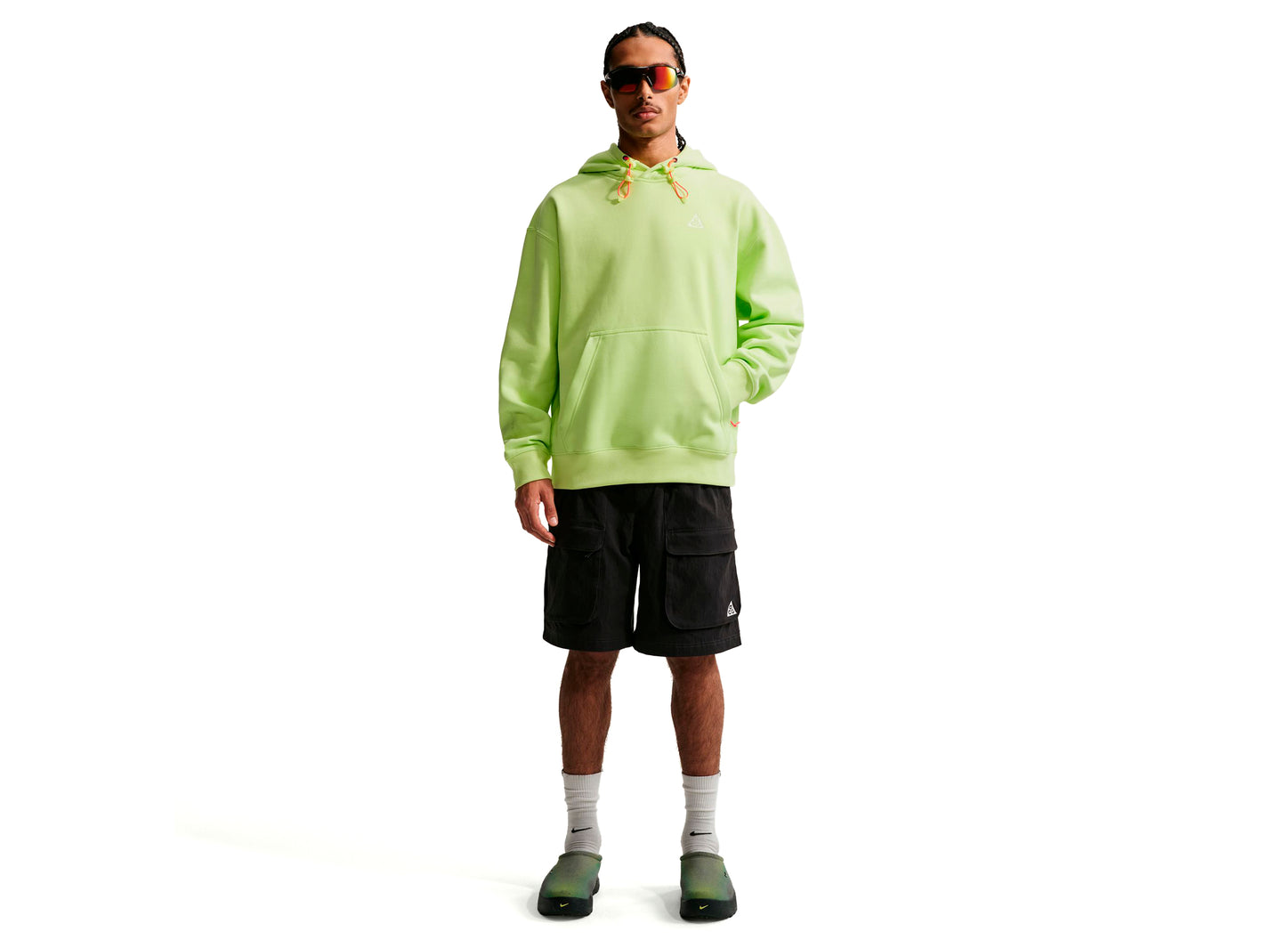 Nike ACG "Tuff Fleece" Pullover Hoodie in Light Lemon Twist