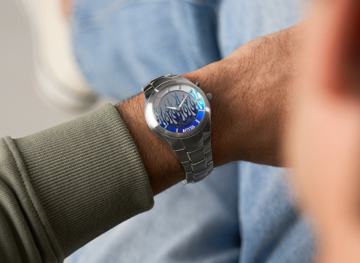 Fossil Big Tic Blue Flame Watch – Oneness Boutique