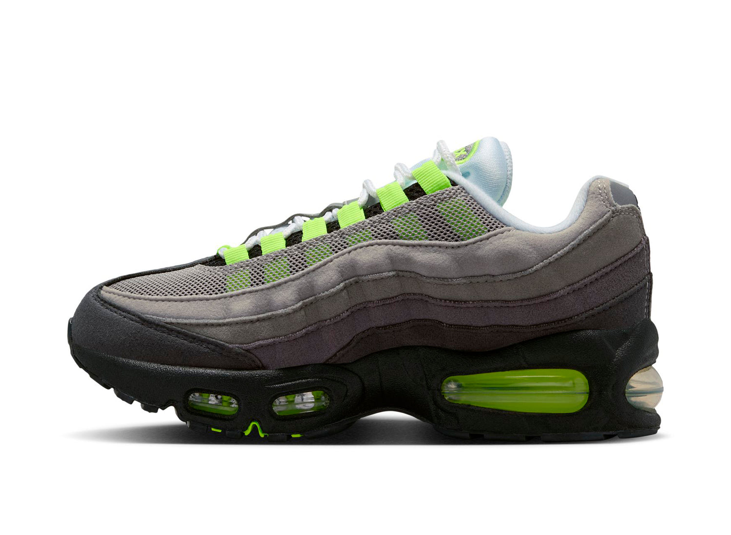 スニーカー NIKE airmax 95 neon Big Bubble GS 24cm GS Nike Air Max 95 Big Bubble in Black / Neon Yellow – Oneness