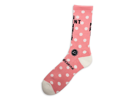 Saint Michael Dot Socks in Pink + White